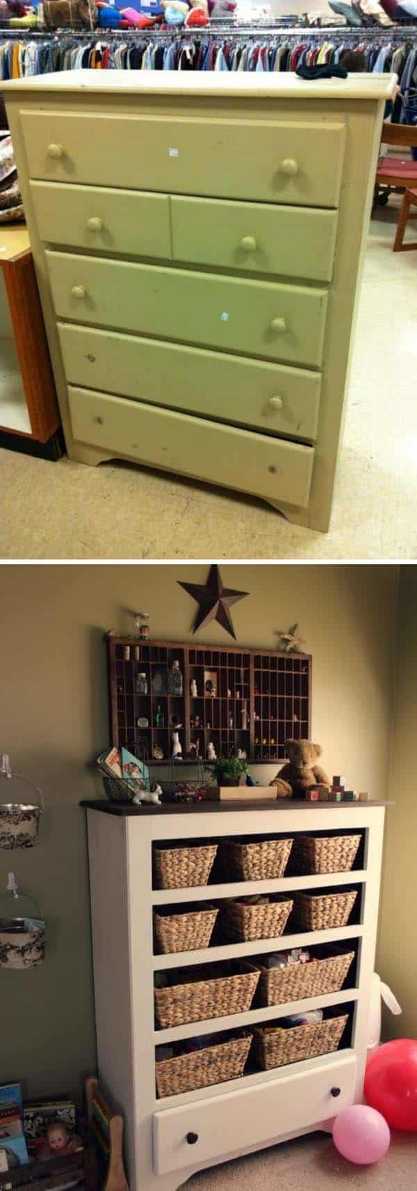 Transform an Old Dresser into Useful Storage