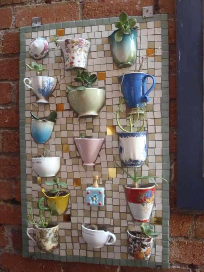 Repurpose Broken Pottery for Garden Mosaics