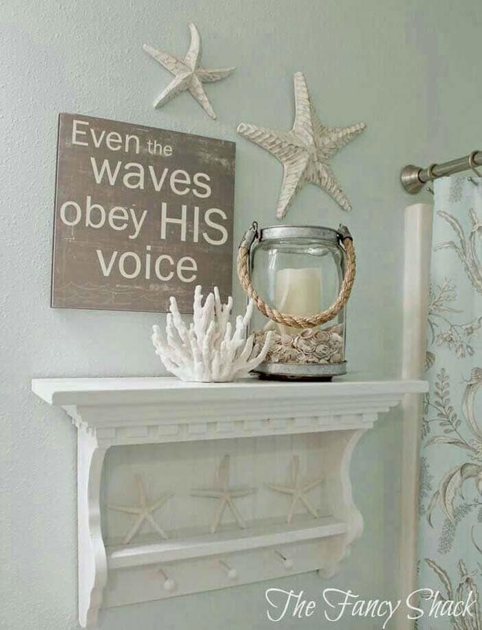 Create a Nautical Nook with Seashell and Sand Decoration