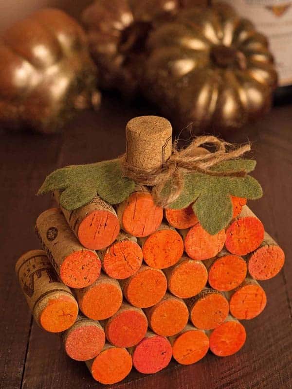 Impress Guests with a Rustic Wine Cork Pumpkin