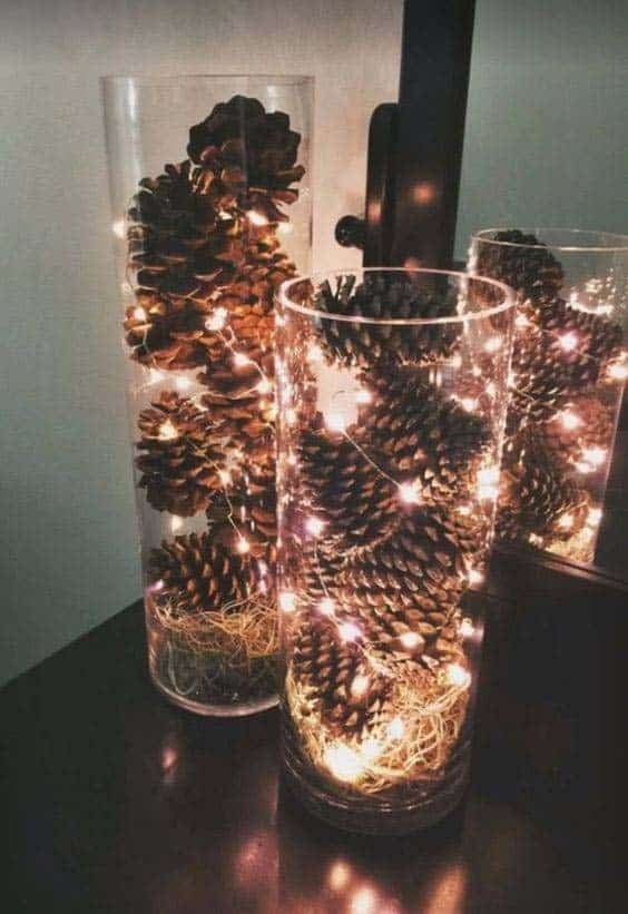 Fill Glass Vases With Holiday Elements