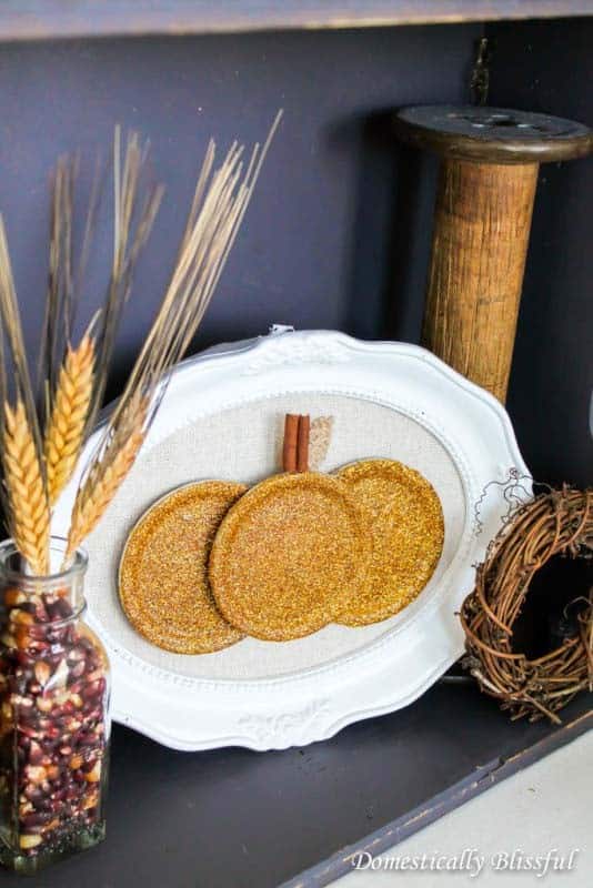 Get Ready for Fall with Gold Glitter Pumpkin Lid