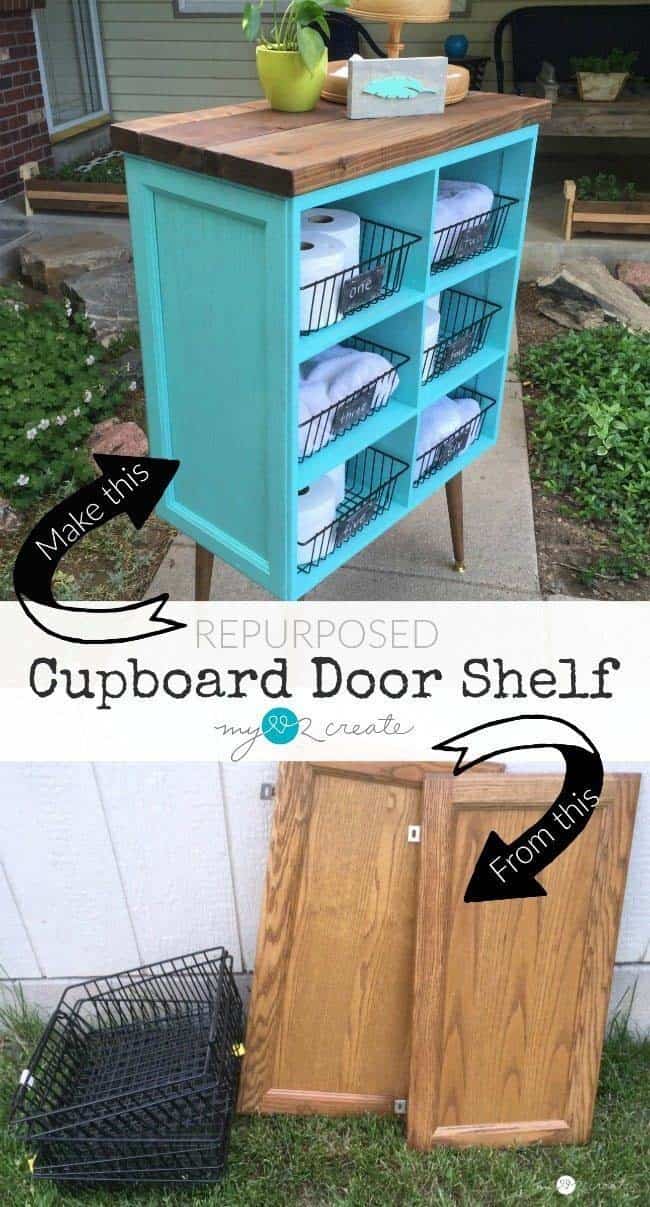 Reuse Cupboard Doors for Shelves