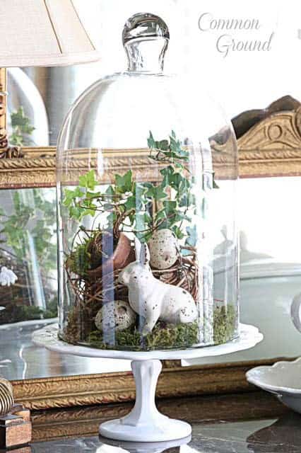 Enjoy Easter with a Bunny and Nest Table Centerpiece