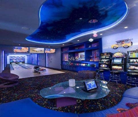 Creatively Lit Recreation Room