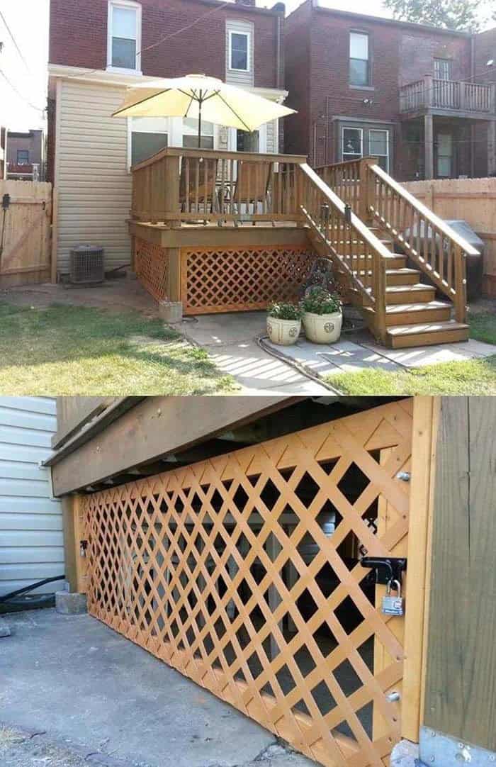 Lattice Frame Under Low Deck