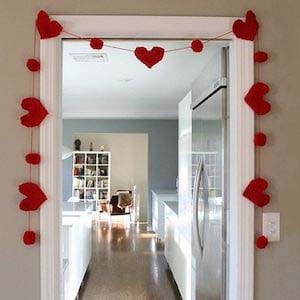 Adorn Your Door with a Hanging Heart Garland