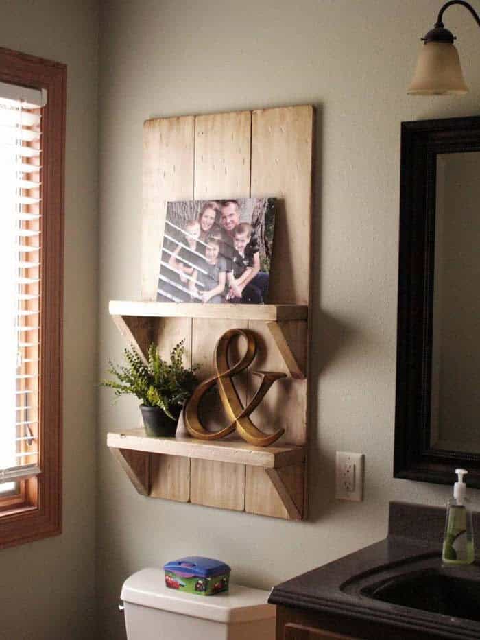 Plank Mounted Décor Shelves