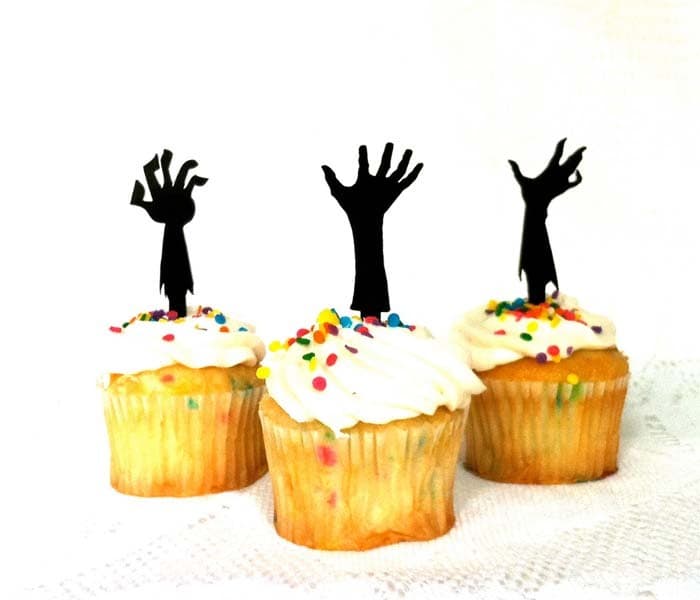 Get Creative with Zombie Hand Cupcake Decorations