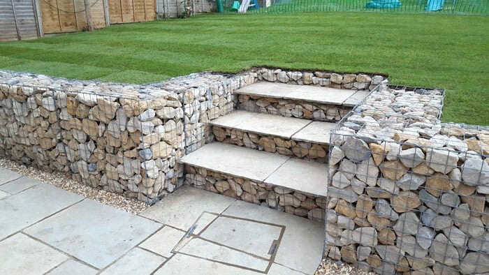 Gabions And Tiles Idea