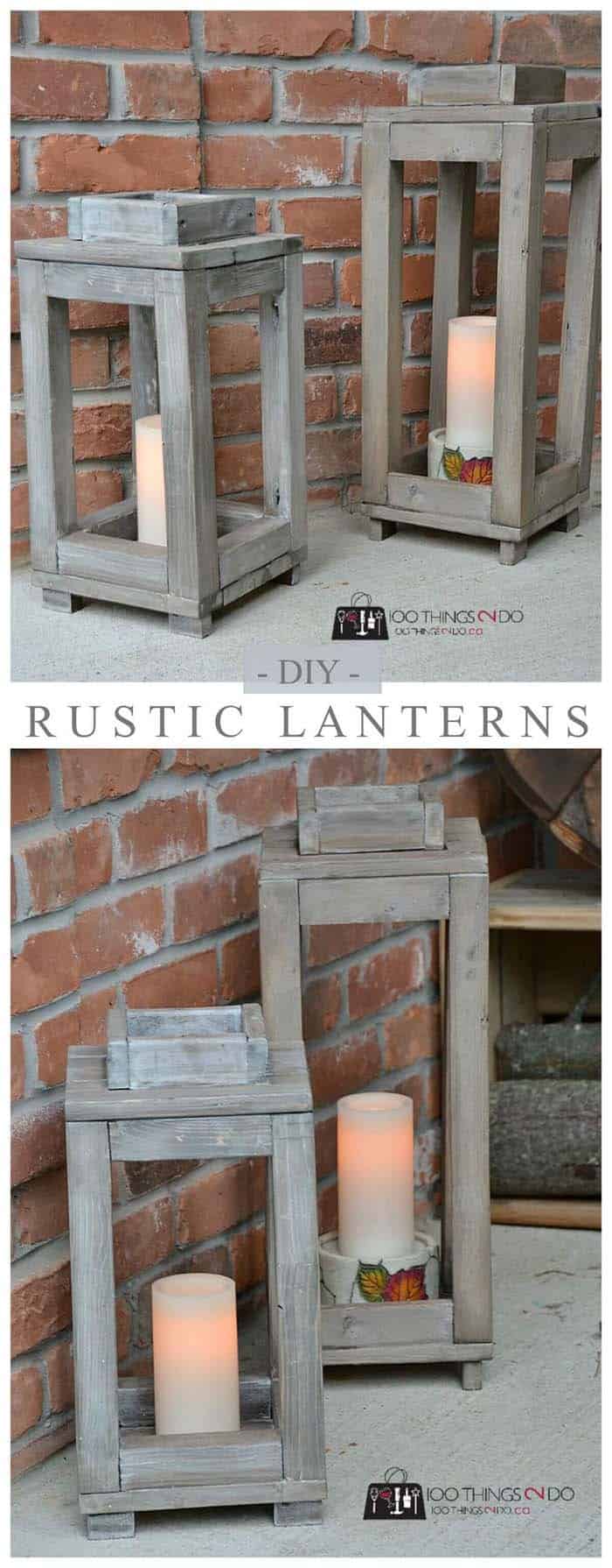 Paint Or Whitewash Your DIY Lanterns