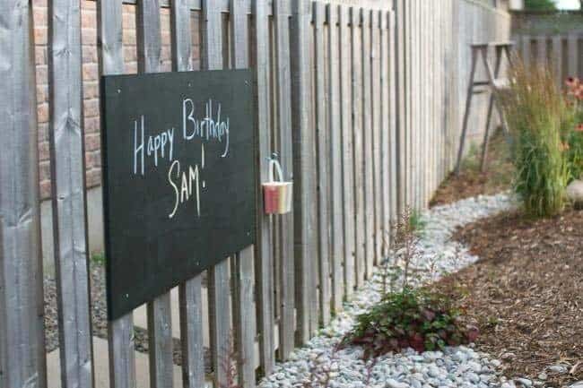 Encourage Art With A Backyard Chalkboard