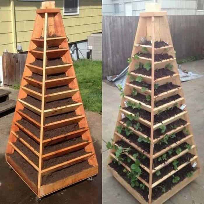 DIY Vertical Garden Pyramid