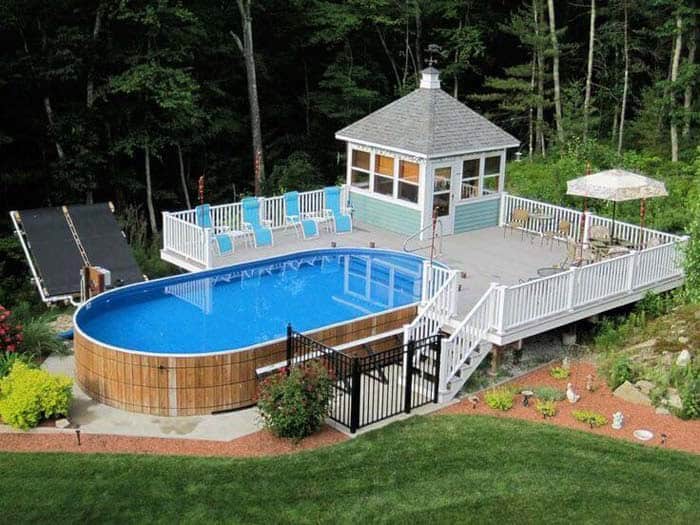 Make a Statement with a Big Enclosed Above-Ground Pool