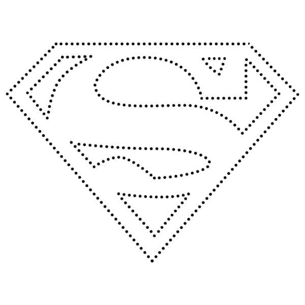 Superman String Art Template