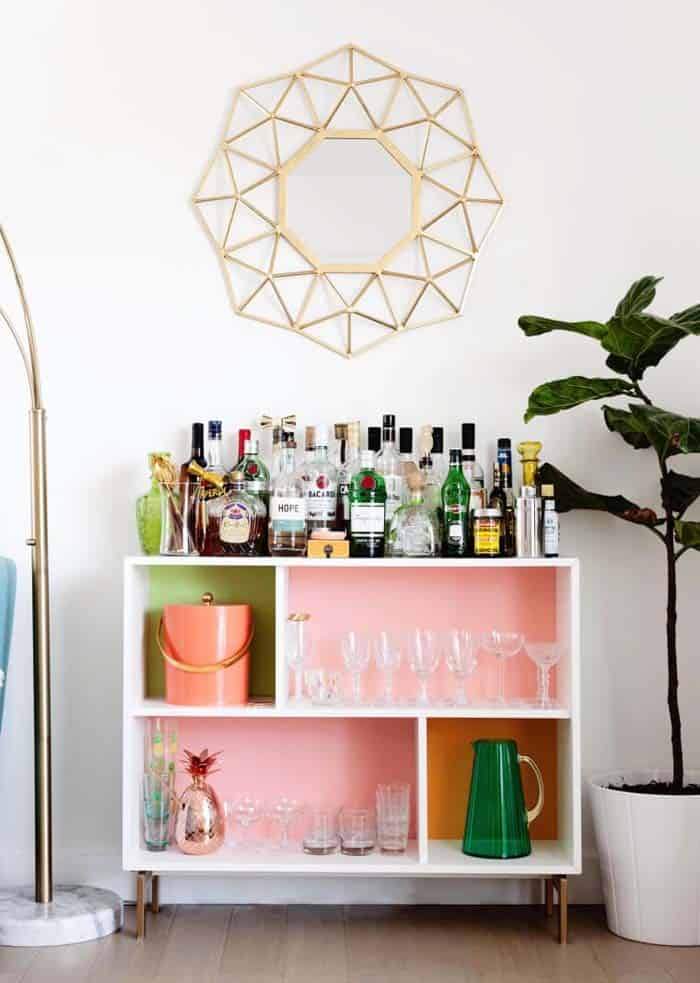 Upscale Bar From Basic Shelving Unit