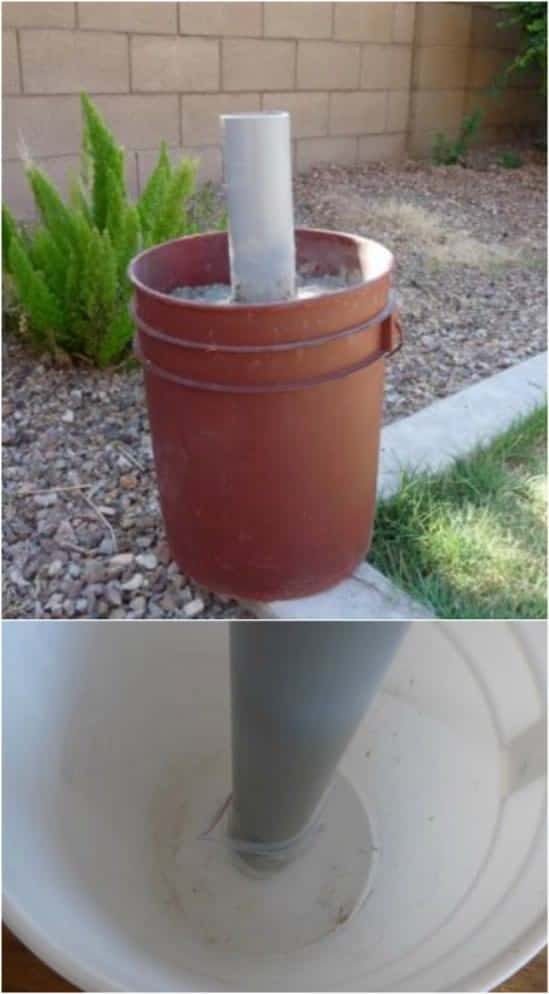 Weighted PVC Pipe Umbrella Stand