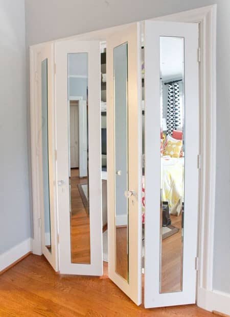 Modernize Your Bedroom with Folding Mirrored Doors