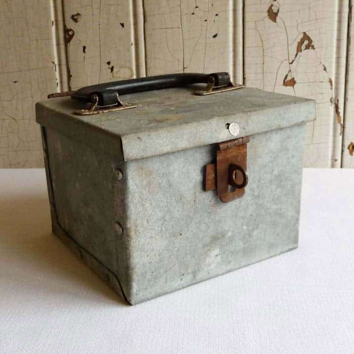 Vintage Galvanized Metal Box