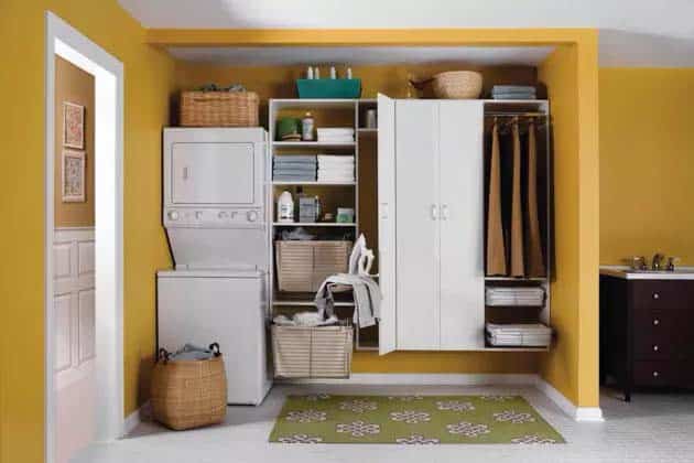 Maximize Laundry Storage with a Corner Closet