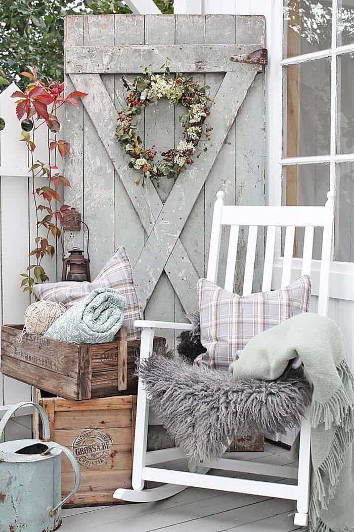 Bring Farmhouse Charm on Your Porch with a Barn Door