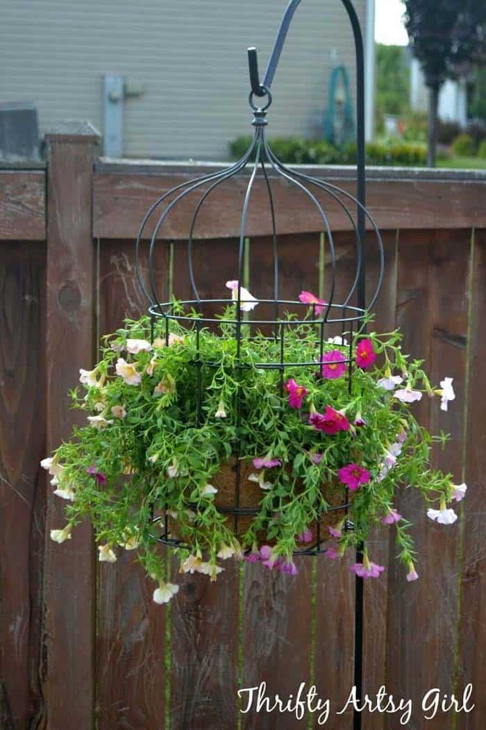 Use Coco Fiber Liners in Your Birdcage Planter