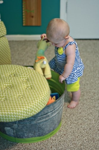 Upcycle Galvanized Cans into Rustic Toy Storage