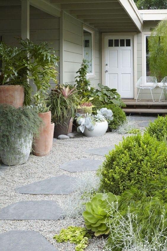 Crushed Gravel and Stepping Stone Pathway