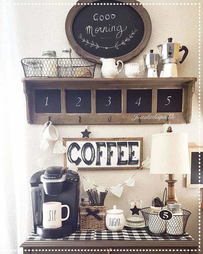 Add Character to a Coffee Station with a Chalkboard Sign