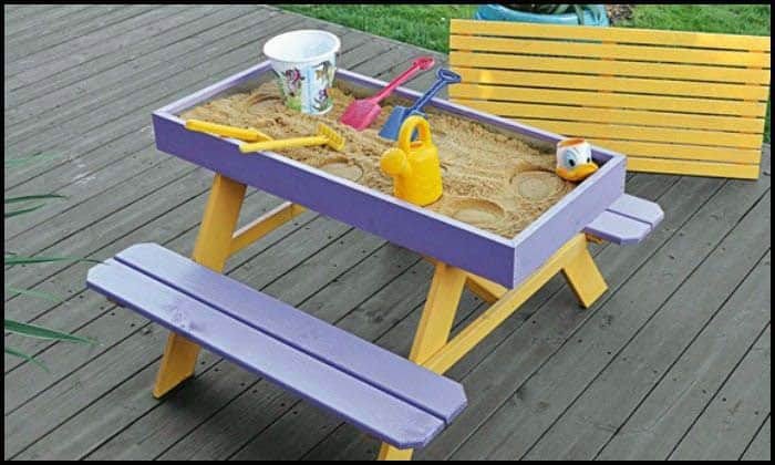 Add A Sandbox Top To Picnic Table