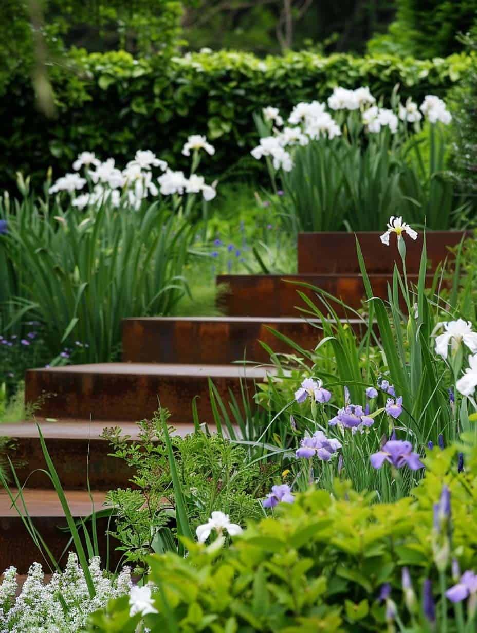 Chequered Metal Plates Path