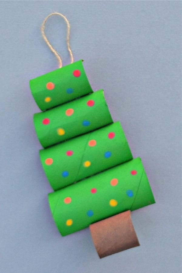 Holiday Tree Painted Tube Ornament