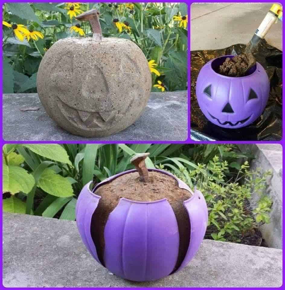 Concrete Pumpkins