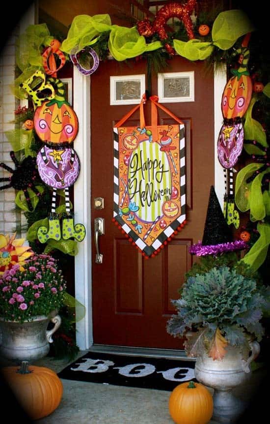 Quirky Fun Halloween Porch Display