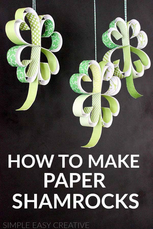 Craft a Hanging Garland with Green Paper Shamrocks