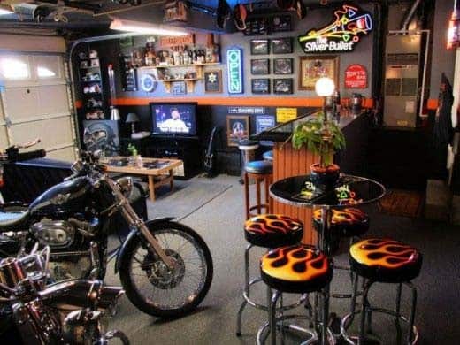 Motorcycle Madness Man Cave Bar