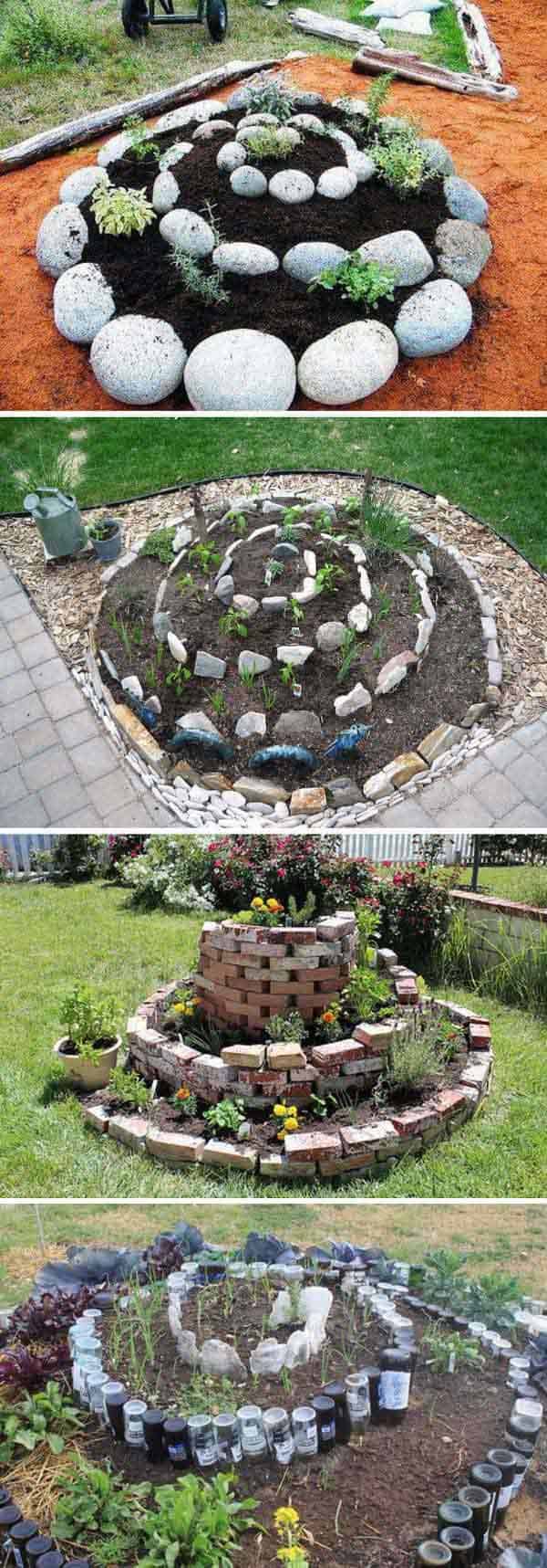 Easy-to-Make Herb Garden in a Spiral