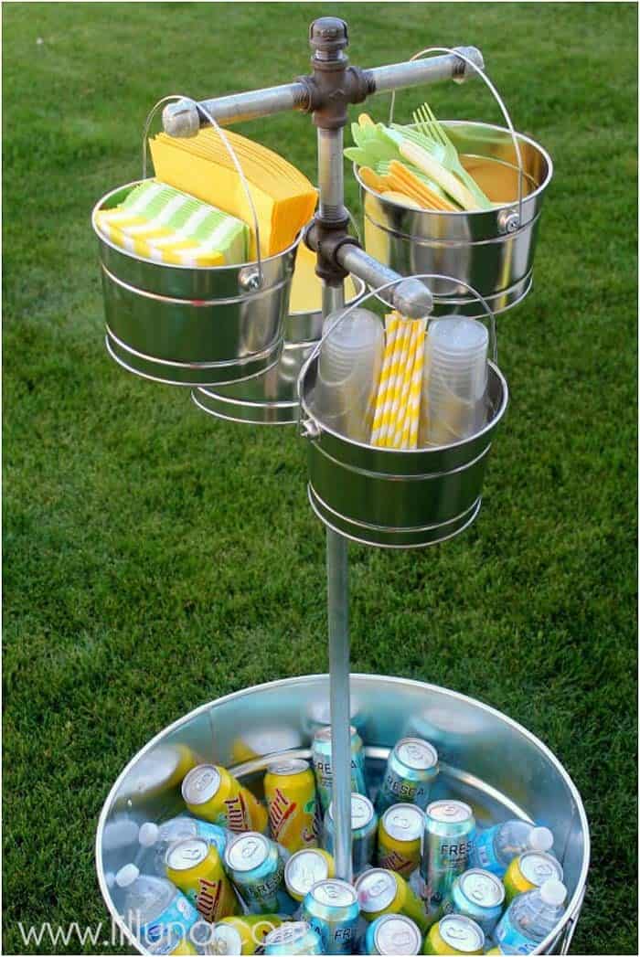 Hanging Bucket Beverage Station