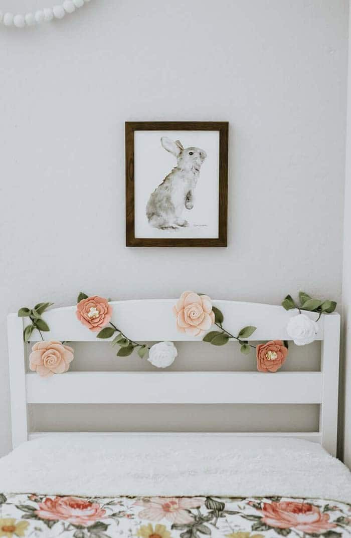 Felt Flower Headboard Garland