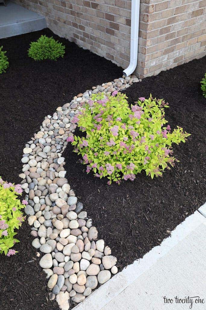 Create a Functional Garden Feature with River Rocks