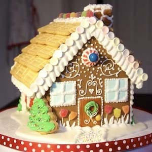 Make a Simple Gingerbread House Roof with Cookies