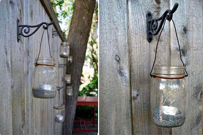 Rustic Votive Candle + Mason Jar Display