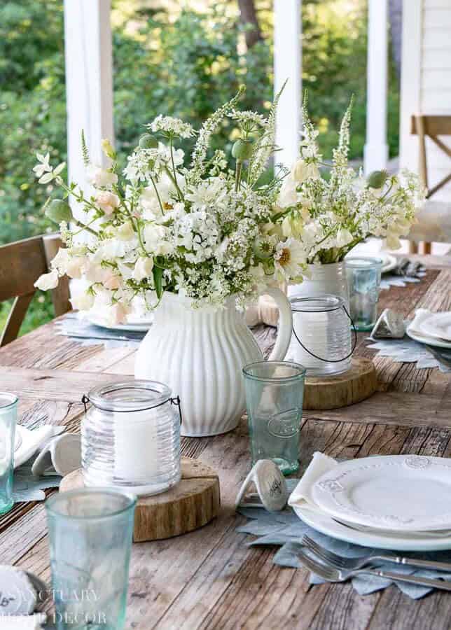 Rustic Casual Summer Table Centerpiece