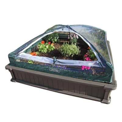 4 ft. x 4 ft. Two Raised Garden Beds with One Tent Enclosure