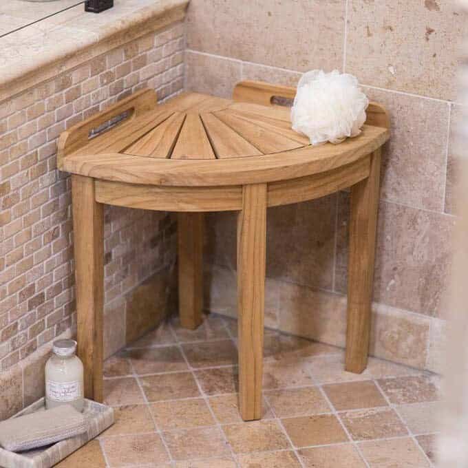 Get Creative with Bathroom Storage with a Corner Table