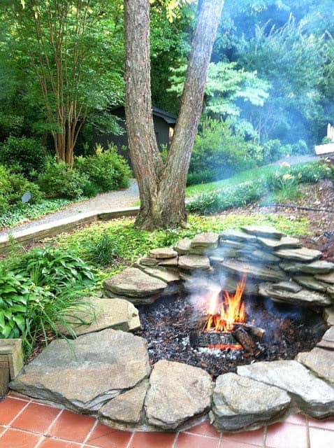 Koi Pond Fire Pit Design