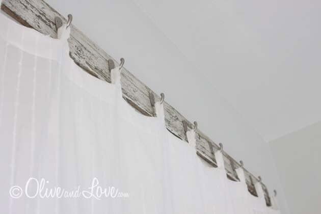 Bathroom Shower Curtains with Reclaimed Wood