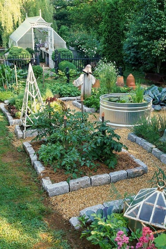 Build Raised Garden Bed Using Quarry Stones