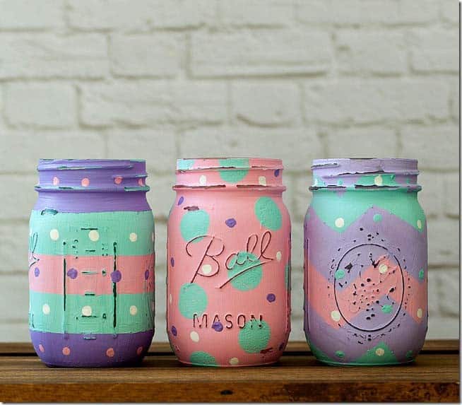 Colorful Mason Jar Nesting Craft