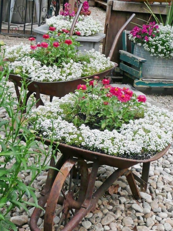 Antique Wheelbarrow Planter